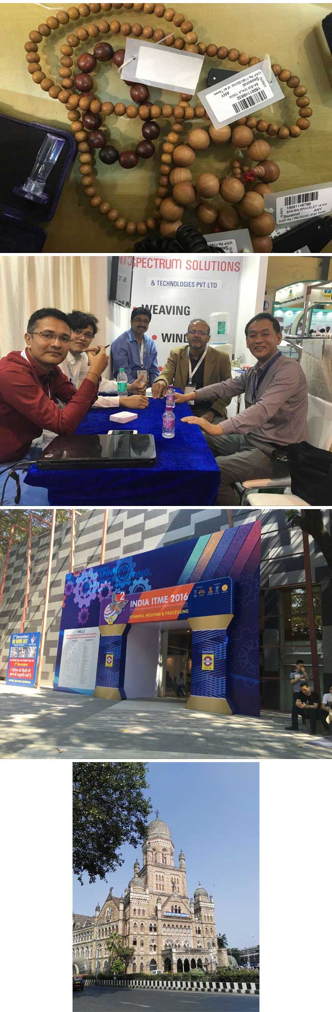2016年12月1日至9日，印度国际纺织机械展览会，孟买之行